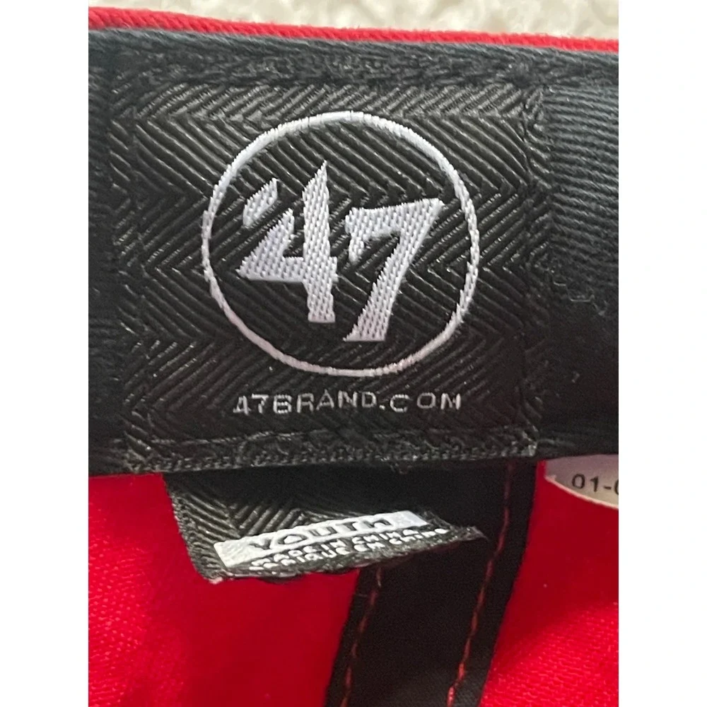 '47 Brand Kids Youth Baseball Hat Red‎ Los Angeles Angels MLB Adjustable Cap